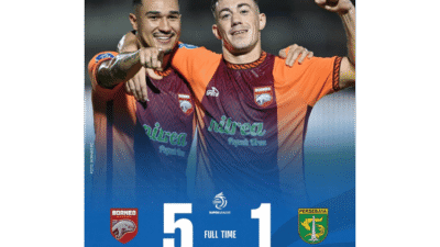 Skor Akhir Borneo vs Persebaya 5-1: Pesta Gol Borneo FC Taklukan Bajul Ijo