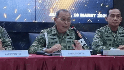 Prajurit TNI Siram Air Keras: 4 Tersangka Sudah Diamankan di Puspom TNI