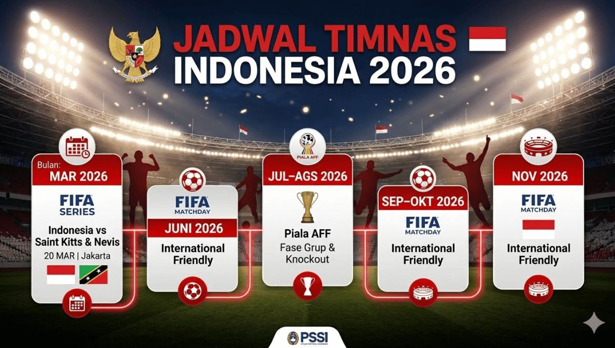 Jadwal Timnas Indonesia 2026: Lengkap FIFA Series, Piala AFF, Asian Games, dan Agenda Lainnya